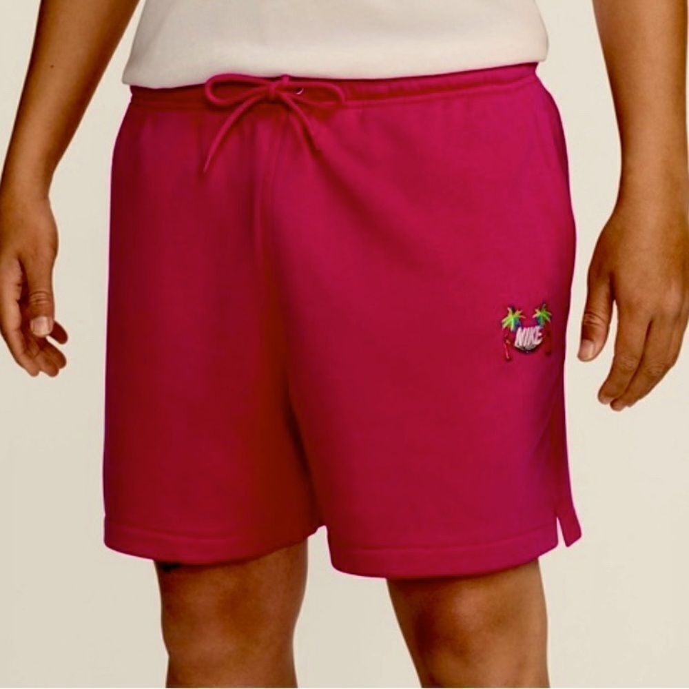 🆕 Nike Mens Nike Club FT Flow Vibes Shorts - Mens Fireberry/Green Size XXL